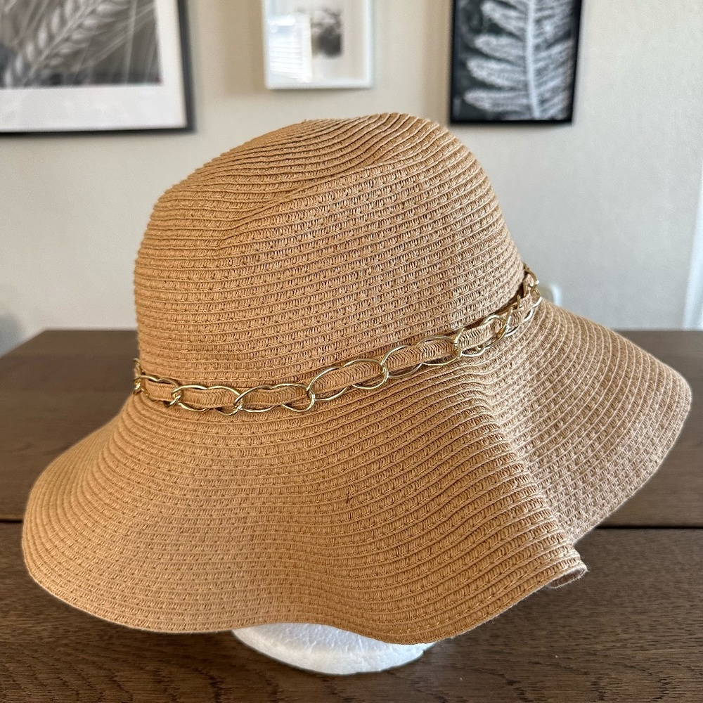 Straw Brimmed Sun Hat  Size S/M